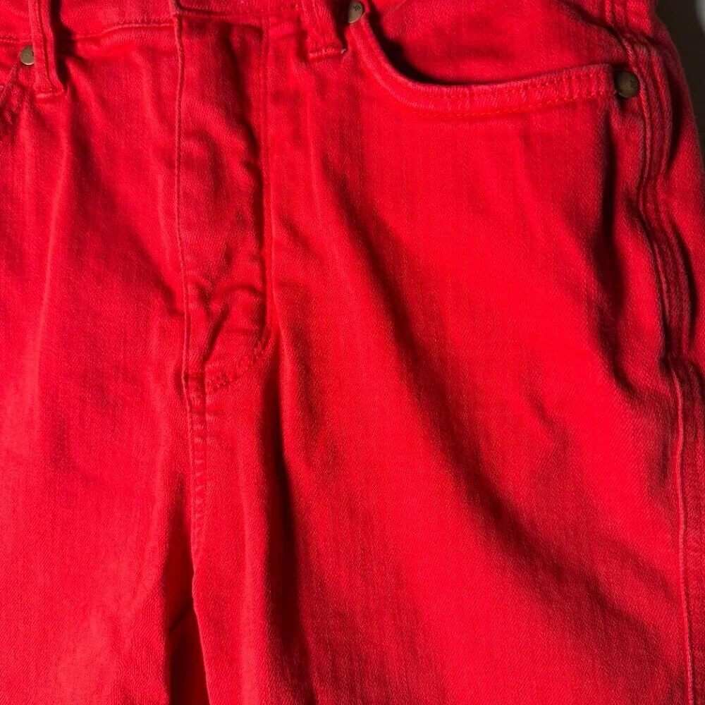 Judy Blue Full Size Large Garmet Dyed Red Women's Shorts